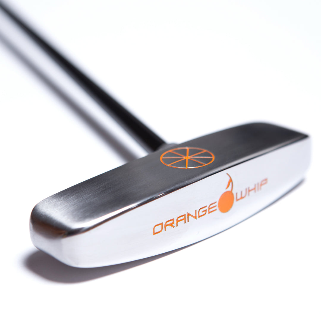 Golf putter blade aid with &